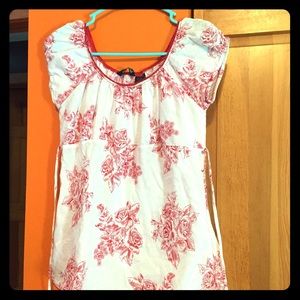Dressy floral blouse that ties in the back
